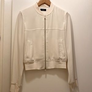 Theory Clean Bomber, Size Small color Rice, Good Condition
